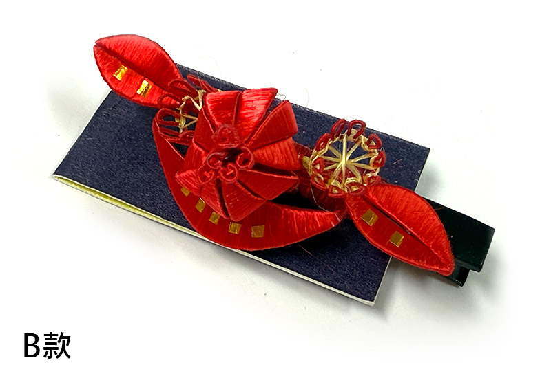 傳統紅春仔花(石榴花)夾/胸針/髮梳